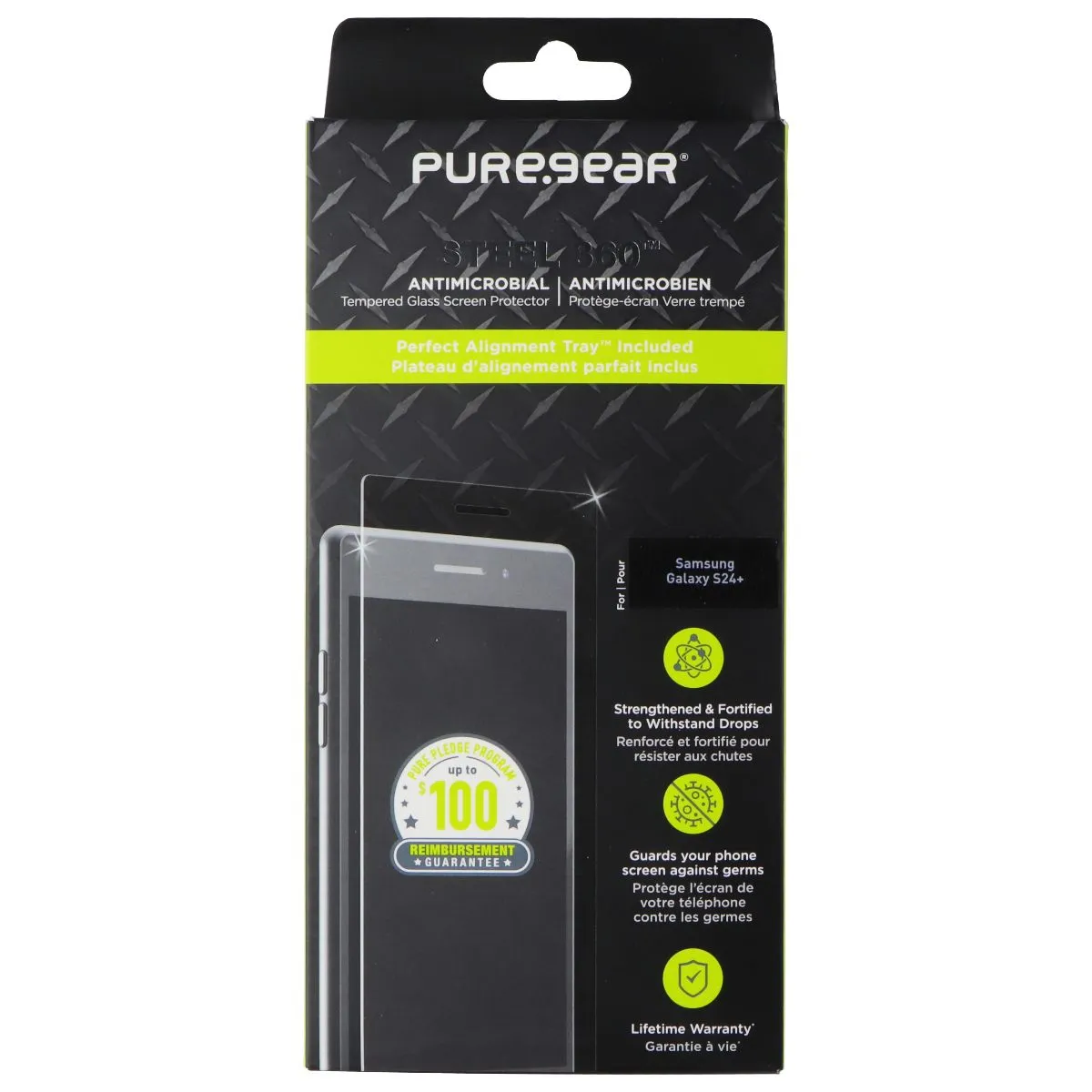Crystal Film PureGear Steel 360 Screen Protector for Samsung Galaxy S24 