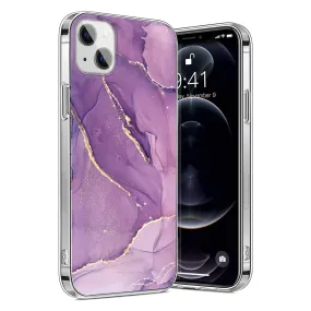 Lightweight Grip Smooth Pattern Design Purple Marble Series Case - iPhone 13 mini