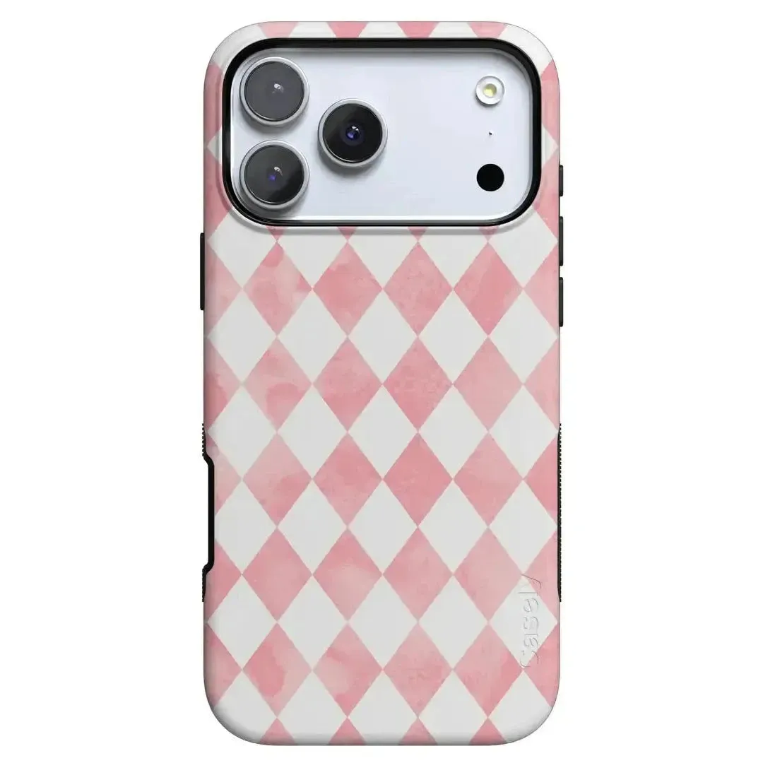 Modern Frame Queen of Diamonds | Pink Watercolor Case