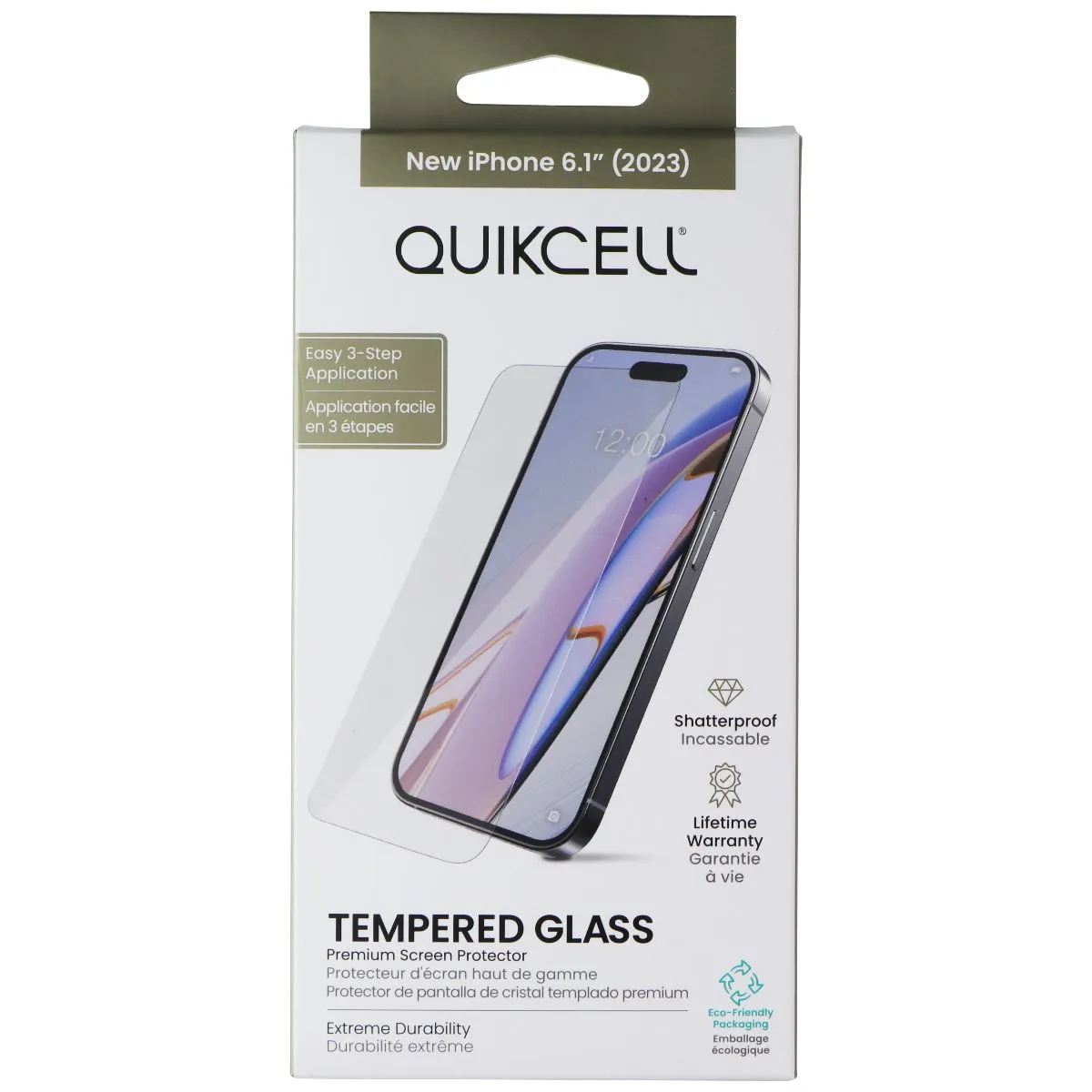 Nano Guard Ultra Max comfortable viewing glass Quikcell Tempered Glass Screen Protector for Apple iPhone 15