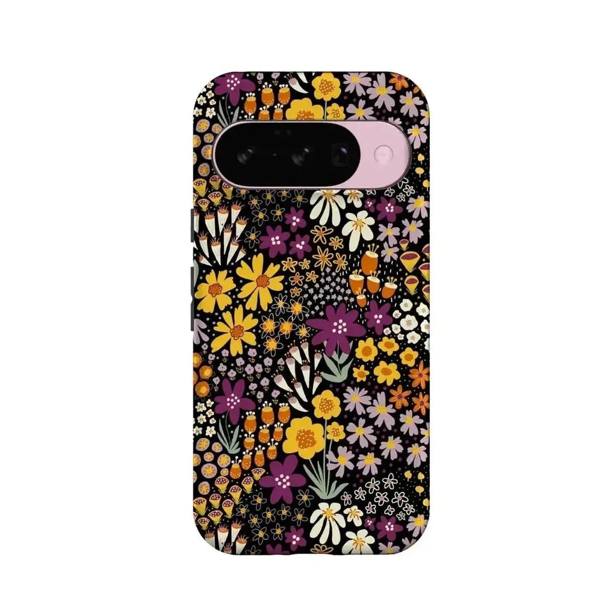 Protective Design Layer Falling for You | Plum Floral Google Pixel Case