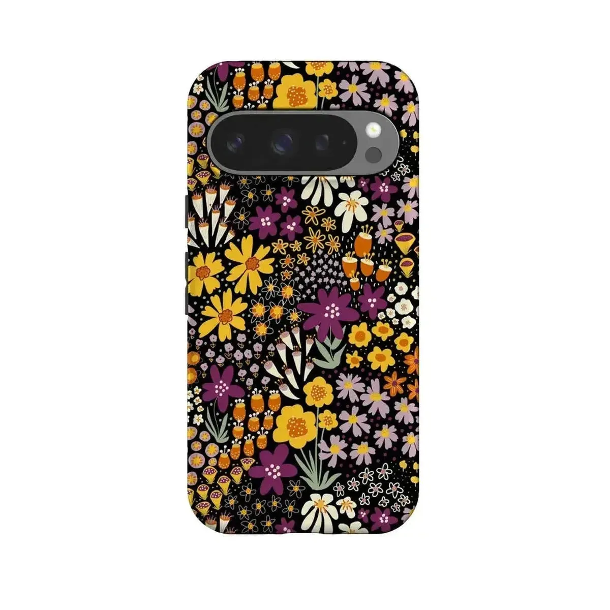 Falling for You | Plum Floral Google Pixel Case Shock Absorber Durable Pattern