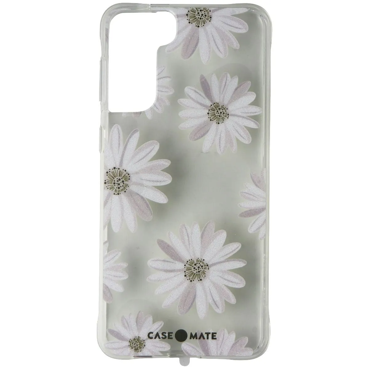 Case-Mate Hardshell Case for Samsung Galaxy (S21 ) 5G - Glitter Daisies Rugged Look Finish Glossy Texture