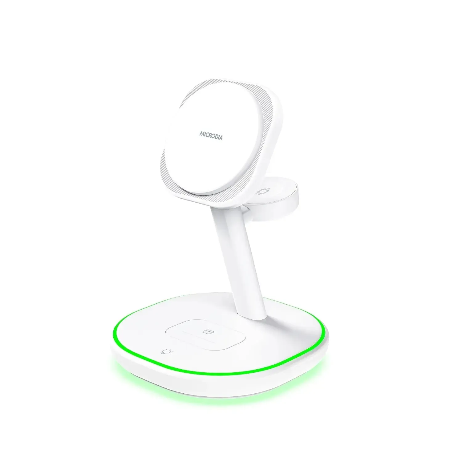 MICRODIA SNAPStation? PLUS 23W, 4-in-1 Magnetic Wireless Charging Station Sleek Edge Design