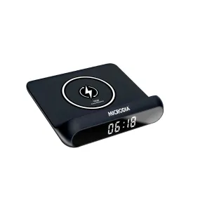 Soft Edge Detail MICRODIA SNAPChrono? Noah, 15W Ultra Slim Wireless Charging Pad with Alarm Clock