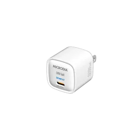 MICRODIA SMARTCube? Nano 30W, GaN Wall Charger, USB-C PD3.1 Soft Surface Design Luxury Texture Design