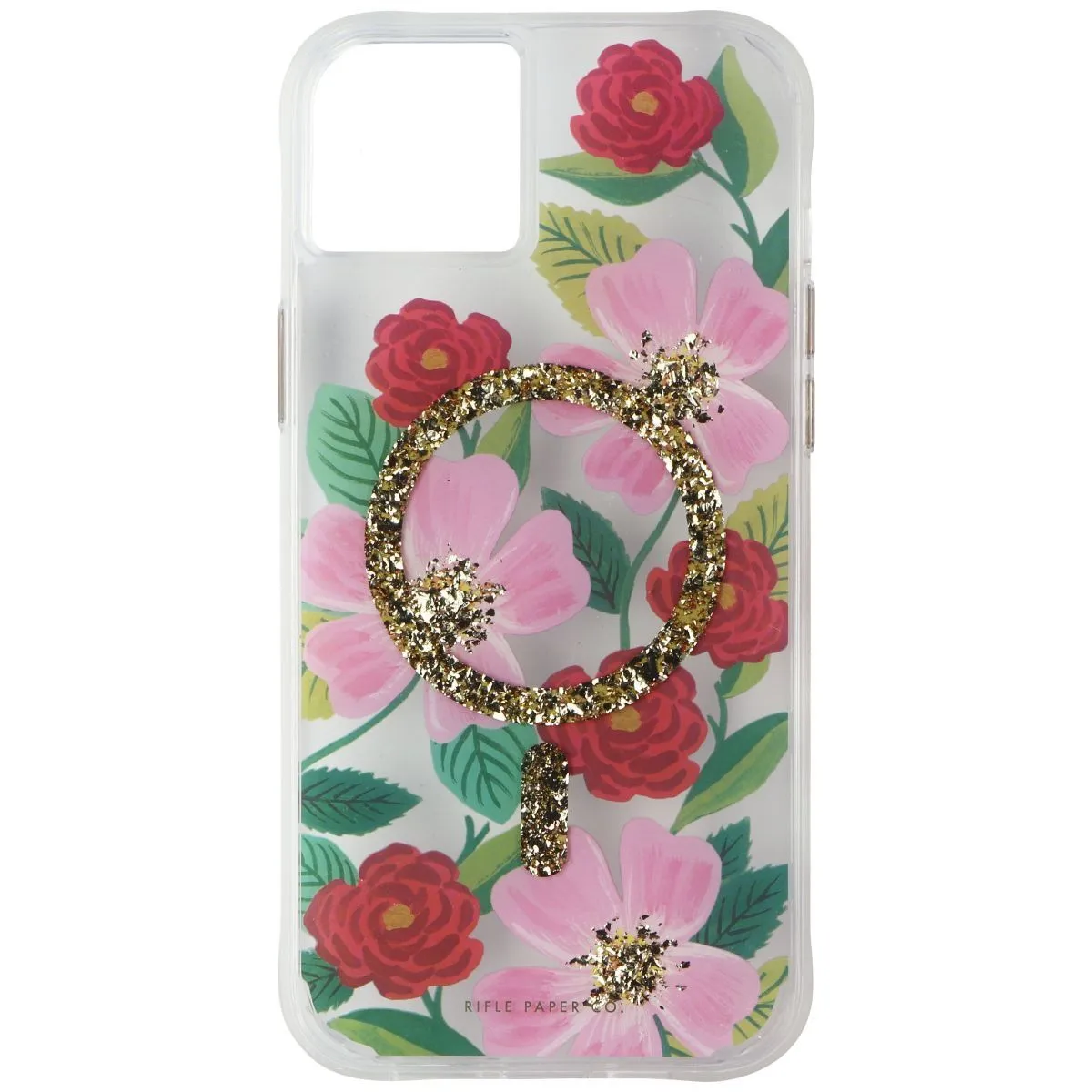 Comfort Fit Shock Frame Rifle Paper Co Hard Case for MagSafe for Apple iPhone 14 Plus - Rose Garden