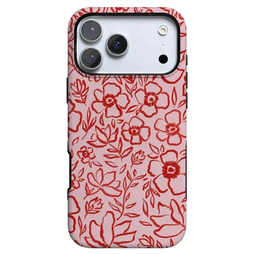 Blush Garden | Floral Doodle Case Stylish Look