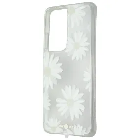 Case-Mate Prints Series Case for Samsung Galaxy S21 Ultra 5G - Glitter Daisies Grip Control