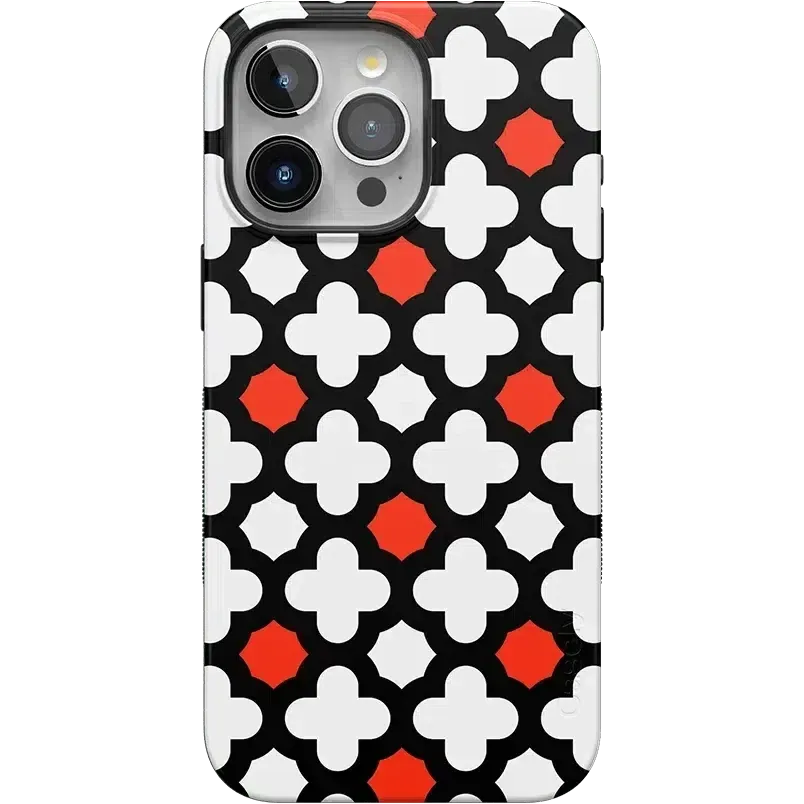 Red Lattice Tile | High Contrast Design Case Sporty Appeal