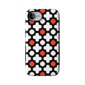 anti dust Fashion Choice Red Lattice Tile | High Contrast Design Case