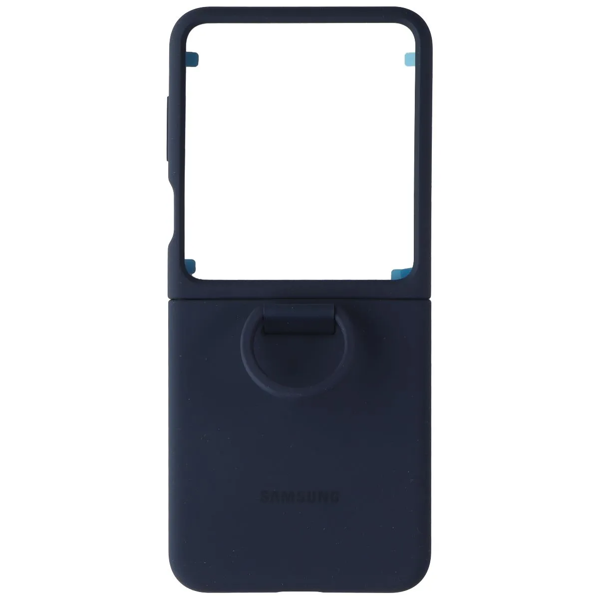 SAMSUNG Official Silicone Cover Case with Ring for Galaxy Z Flip5 - Indigo Blue Soft Detail Premium Detail Finish