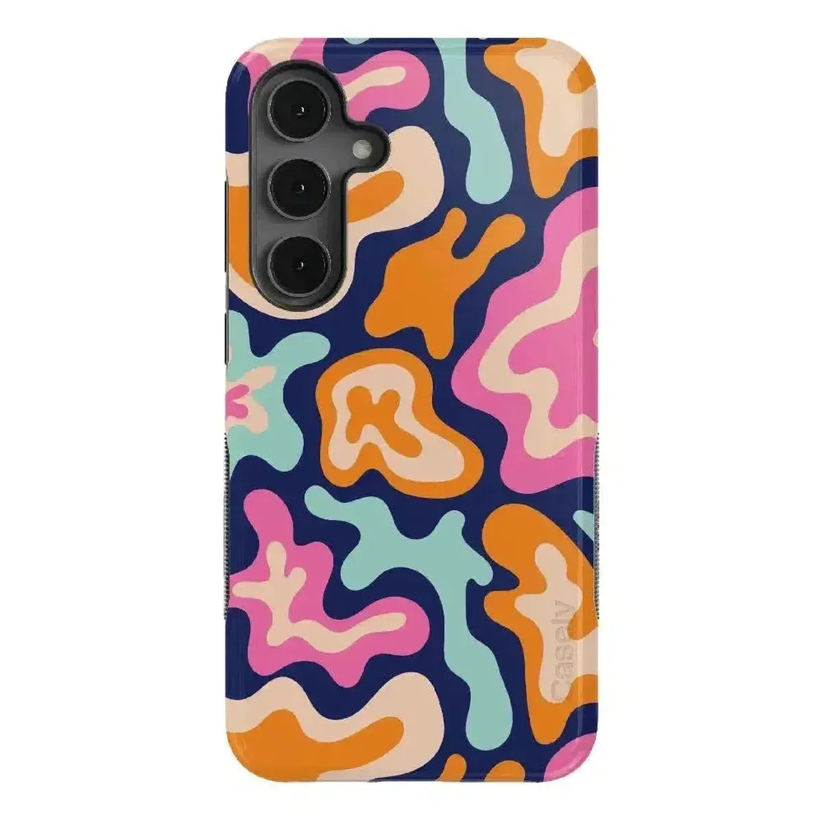 Midnight Color Splash | Abstract Retro Samsung Case High strength Clear Pattern