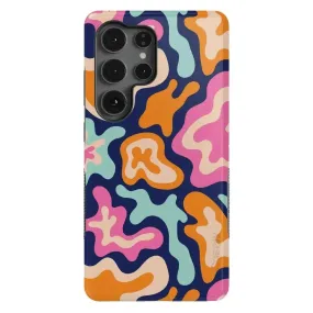 Light Frame Protective barrier Midnight Color Splash | Abstract Retro Samsung Case