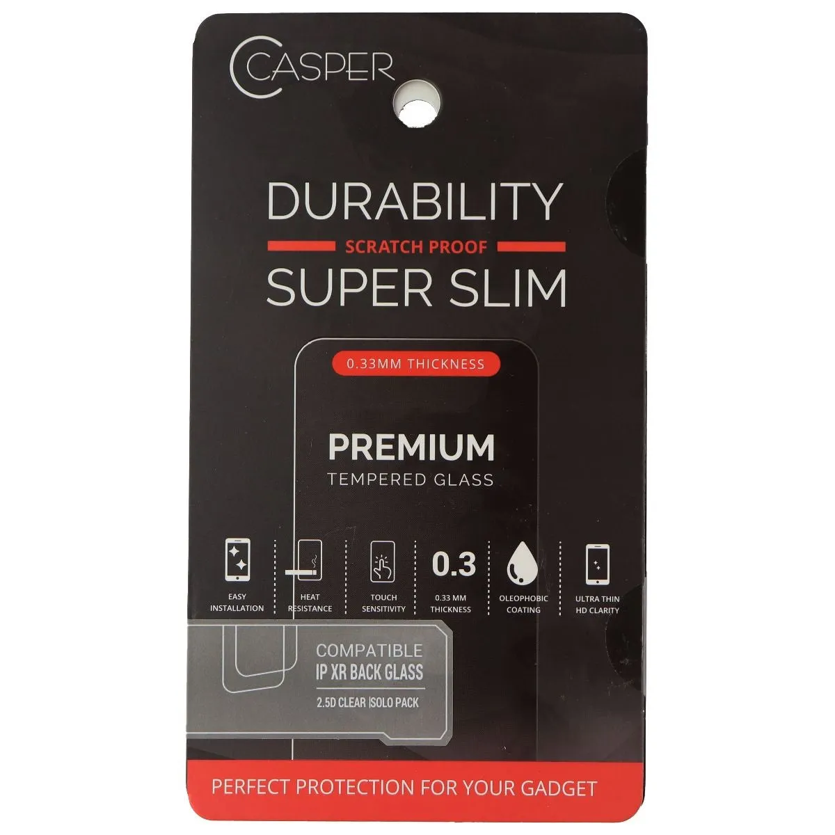 Repair Part - Casper Premium 9H Tempered Back Glass for iPhone XR (Rear Glass) Screen Armor Shield Elite Premium Screen Film