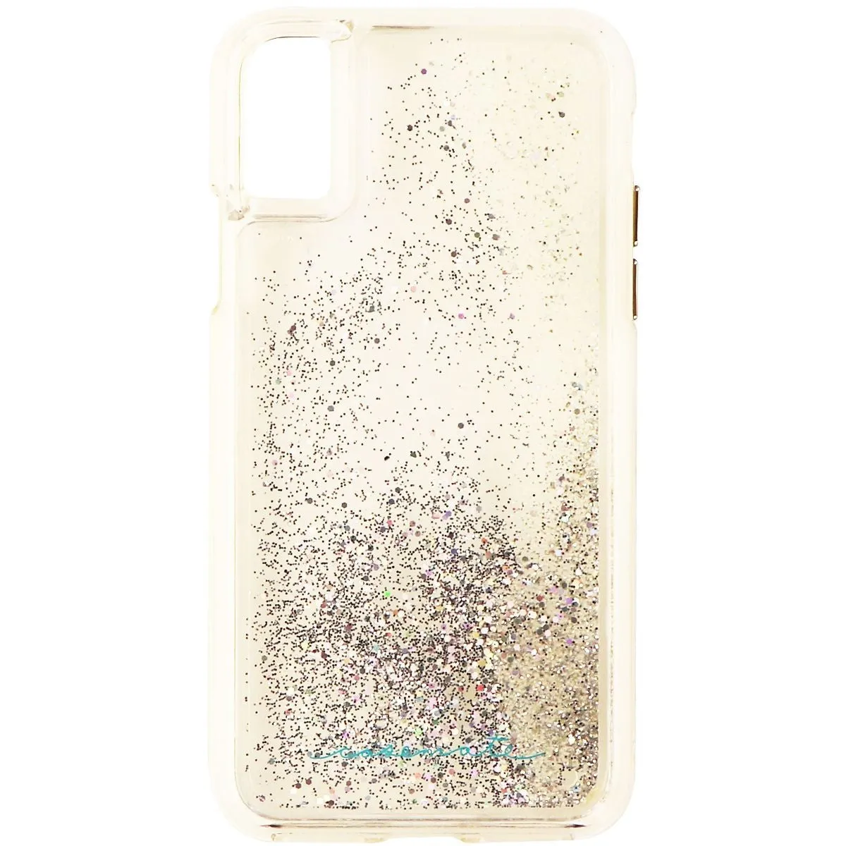 Outdoor Travel Case-Mate Waterfall Series Liquid Glitter Case for iPhone Xs & X - Clear/Silver