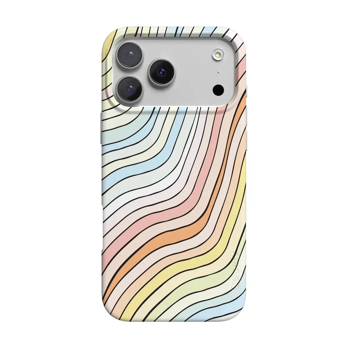 Ride The Wave | Pastel Rainbow Lined Case Colorful Accent