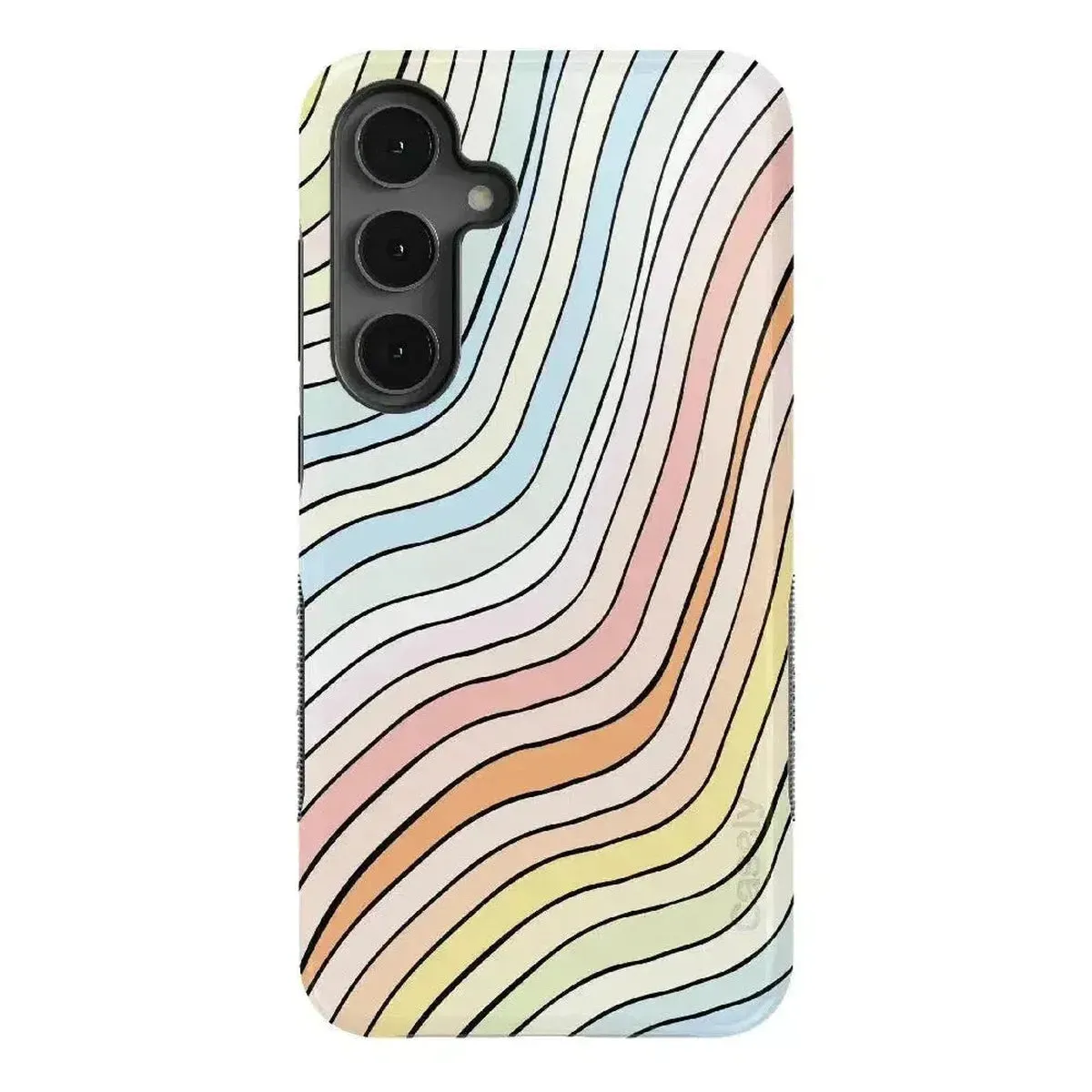 Ride The Wave | Pastel Rainbow Lined Samsung Case Slim Comfort