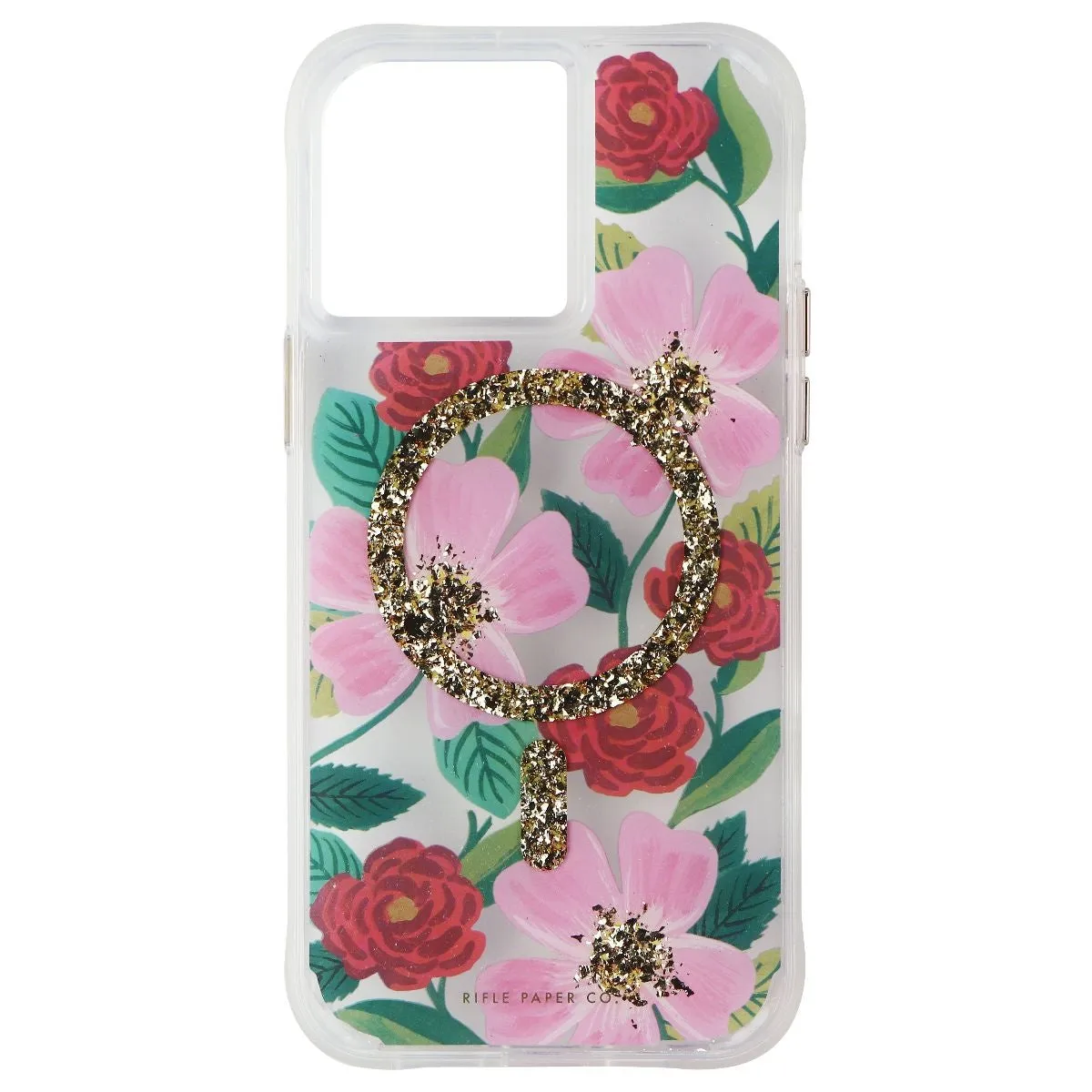 Rifle Paper Co. Protective Case for MagSafe for iPhone 14 Pro Max - Rose Garden Rugged Edge Texture Hybrid Finish Texture
