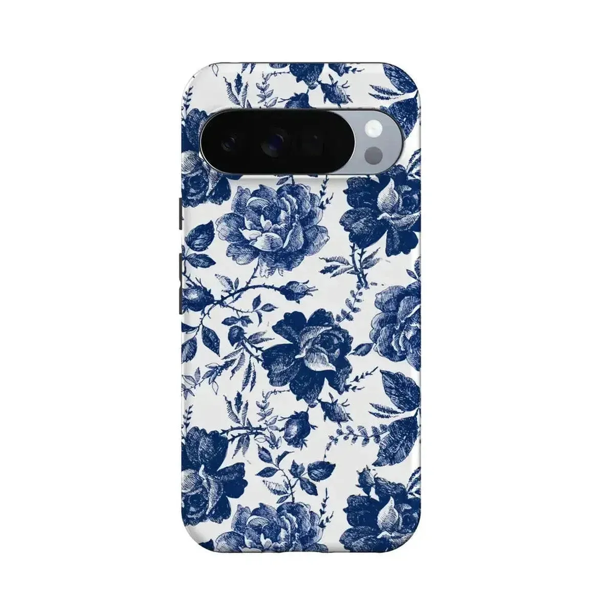 Comfort Edge Layer Elegant Finish Rose to Fame | Blue & White Rose Floral Google Pixel Case