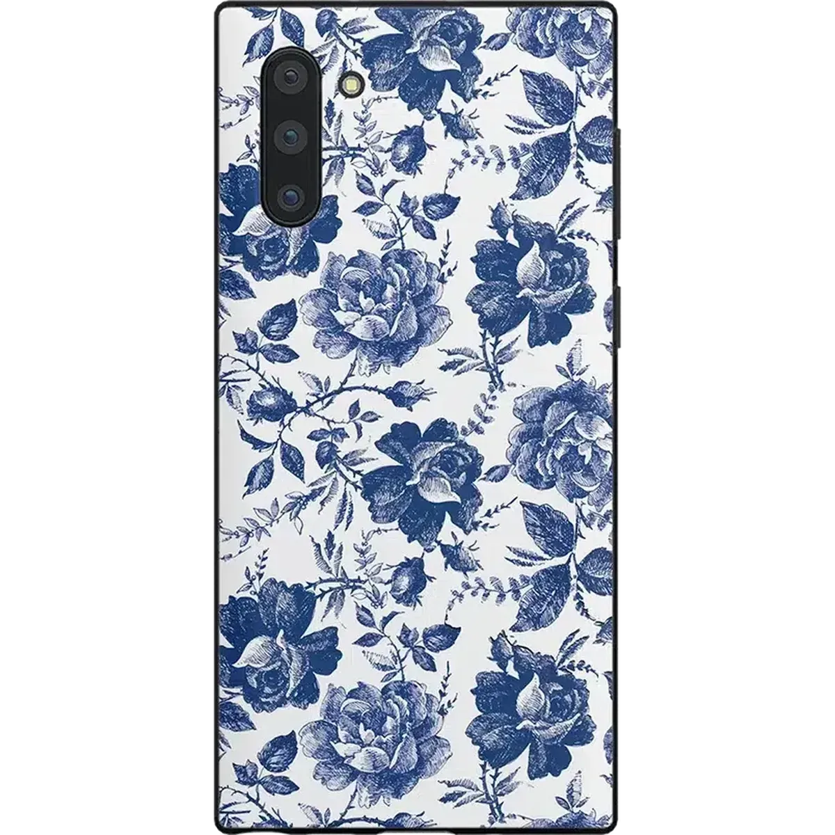 Rose to Fame | Blue & White Rose Floral Samsung Case Durable Frame Flexible Pattern