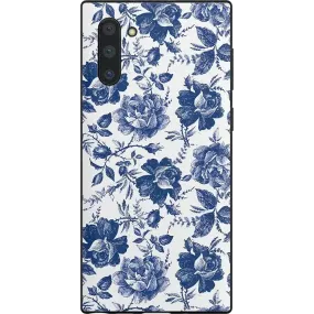 Rose to Fame | Blue & White Rose Floral Samsung Case Durable Detail Water Resistant