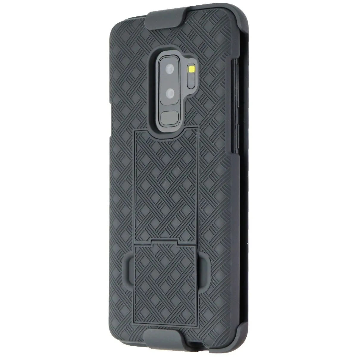 Verizon Shell and Holster for Samsung Galaxy S9  (Plus) - Black Durable Texture Finish