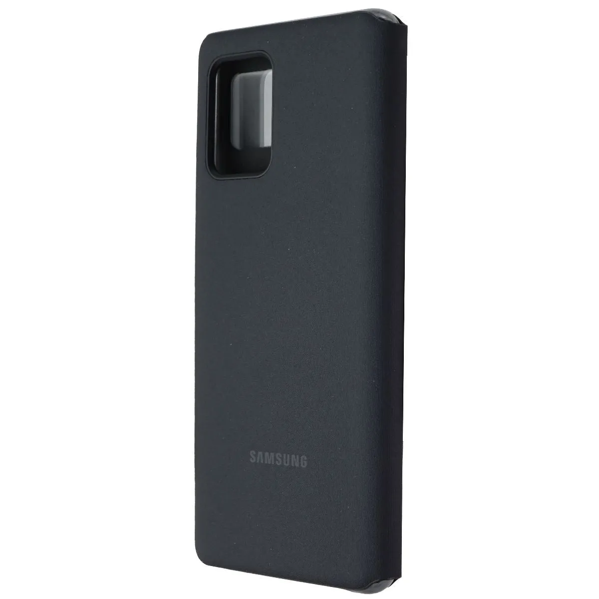 Vivid Finish Hybrid Material Samsung Smart S View Wallet Cover for Galaxy A42 5G - Black (EF-EA426PBEVZW)