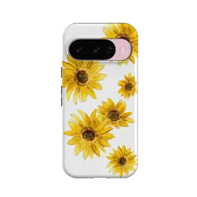 Golden Garden | Yellow Sunflower Floral Google Pixel Case Durable Coating