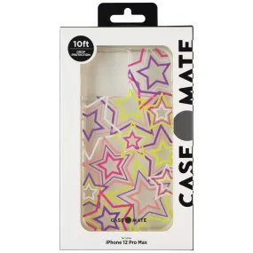 Case-Mate Prints Series Hard Case for Apple iPhone 12 Pro Max - Neon Stars Shock Proof Sporty Appeal