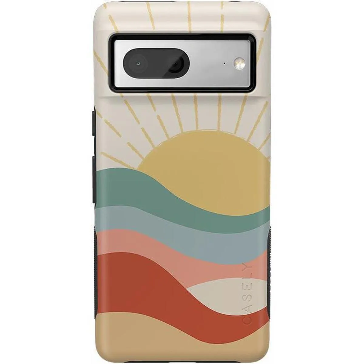 Here Comes the Sun | Colorblock Sunset Google Pixel Case Trendy Texture Matte Look