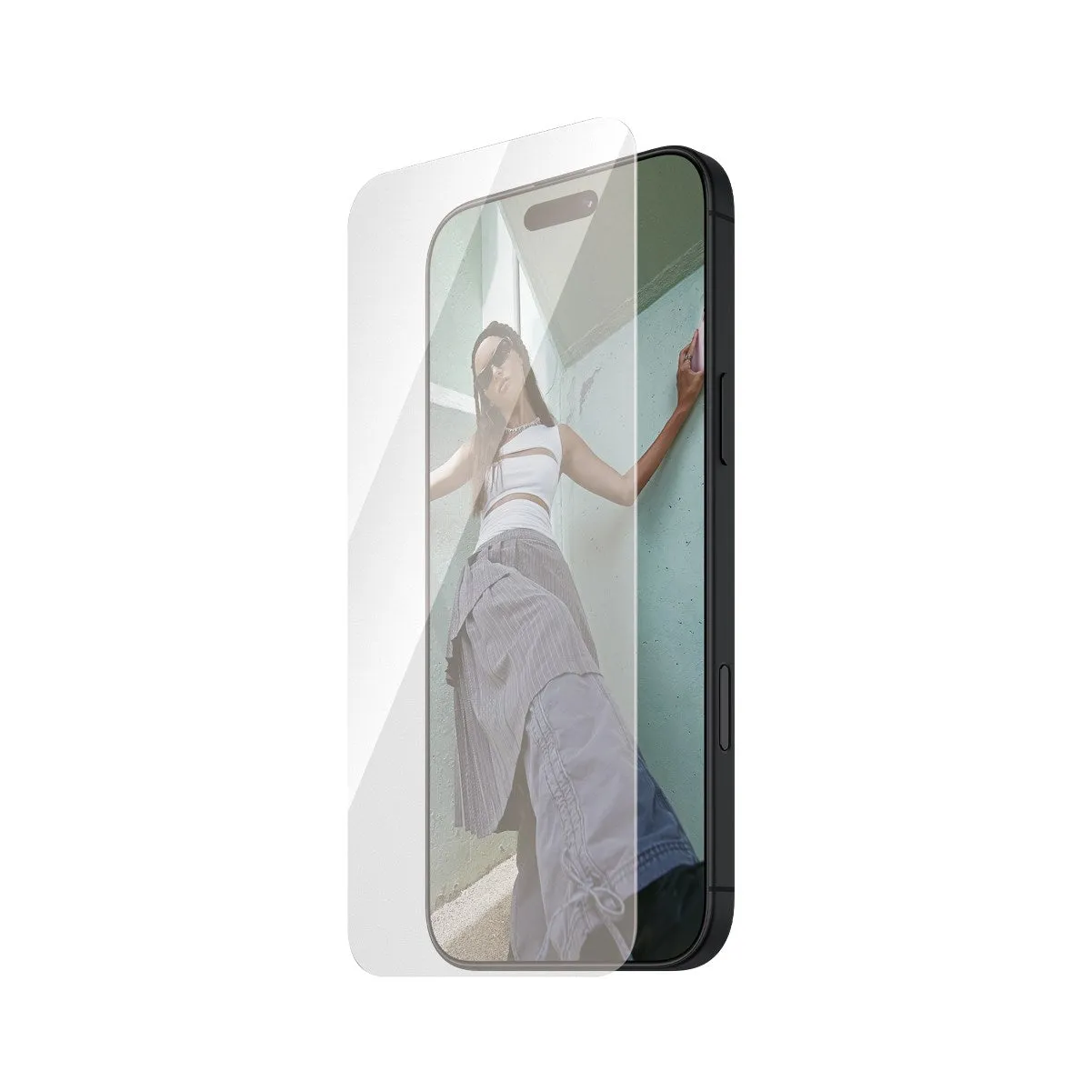 SAFE. by PanzerGlass? Screen Protector iPhone 16 Pro | Ultra-Wide Fit gym workout phone shield