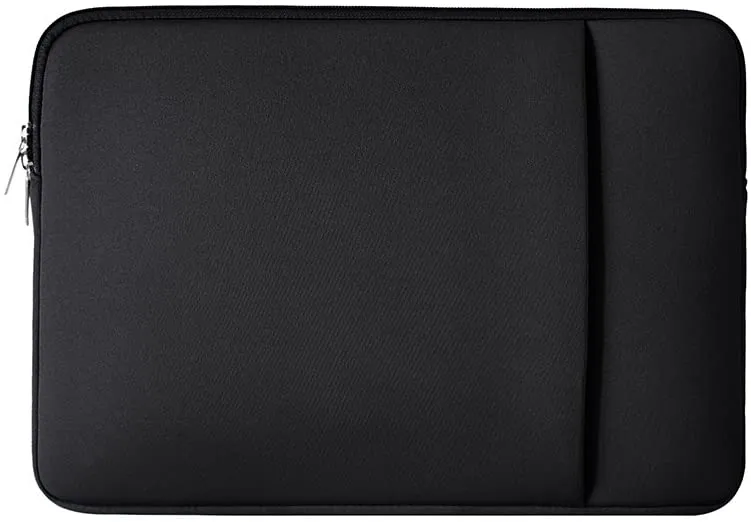 Sleeve Case for Microsoft Surface Pro X, Pro 7, Pro 8, Pro 9, Pro 10 & iPad Pro 12.9 Tablets - Black foldable support design