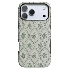 Elegant Surface Texture Sage Tapestry | Floral Vines Case