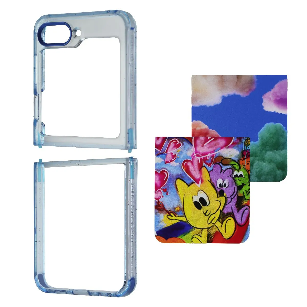 Soft Edging Samsung Artist Collection Suit Case for Galaxy Z Flip5 - White