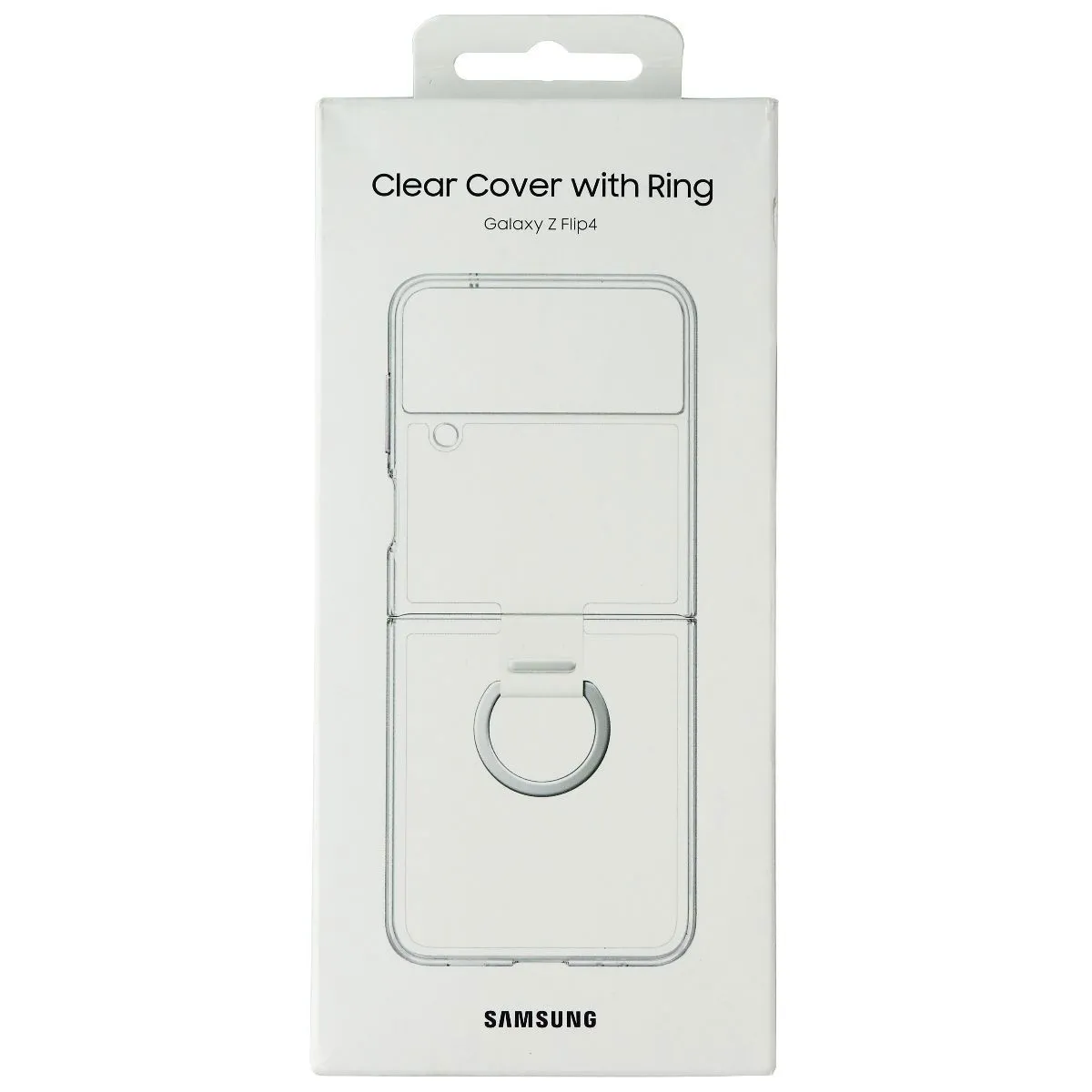 Samsung Clear Cover with Ring for Samsung Galaxy Z Flip4 - Clear Protective Surface