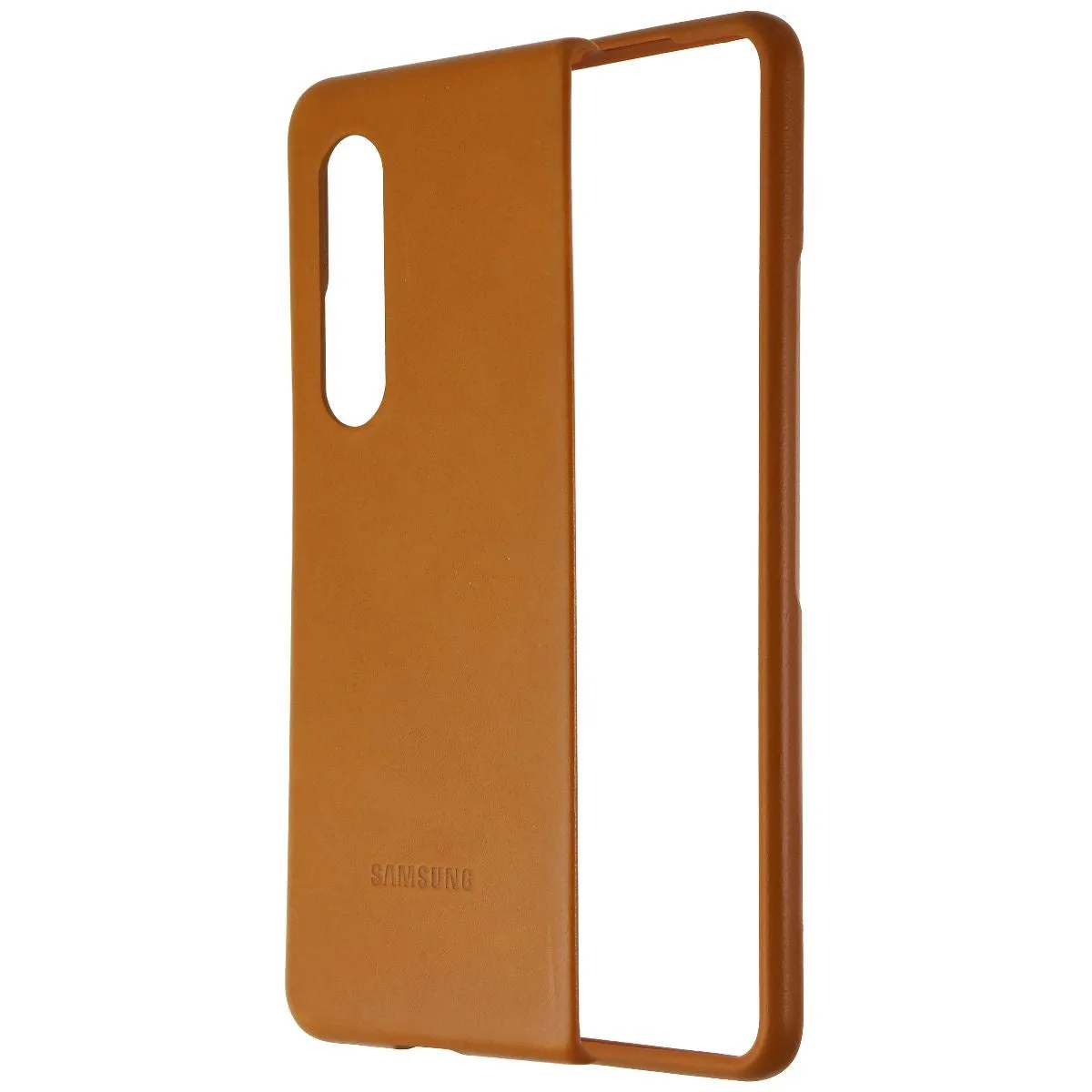 Samsung Leather Protective Cover for Galaxy Z Fold3 5G - Camel (EF-VF926LAEGUS) Versatile Design Outdoor Design