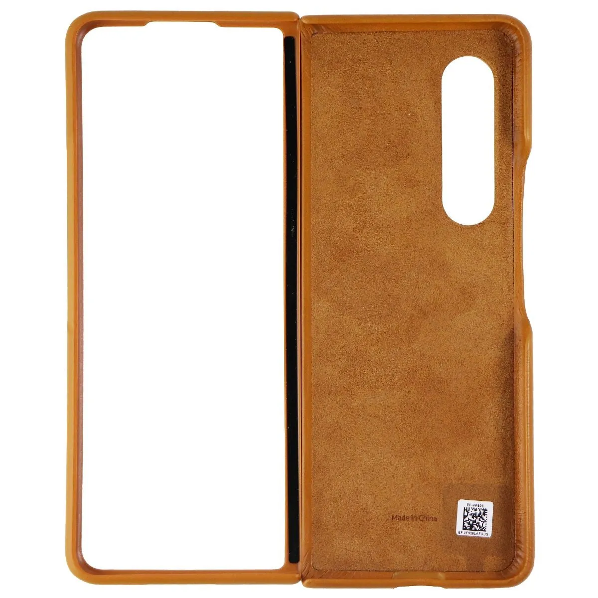 Samsung Leather Protective Cover for Galaxy Z Fold3 5G - Camel (EF-VF926LAEGUS) Color Layer
