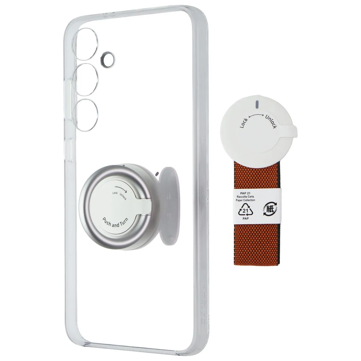 Samsung Official Clear Gadget Case for Samsung Galaxy S24  / Clear Smooth Form Texture Casual Design