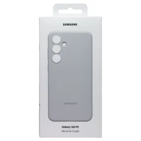 Samsung Official Silicone Case for Galaxy S24 FE - Gray Ergonomic Texture