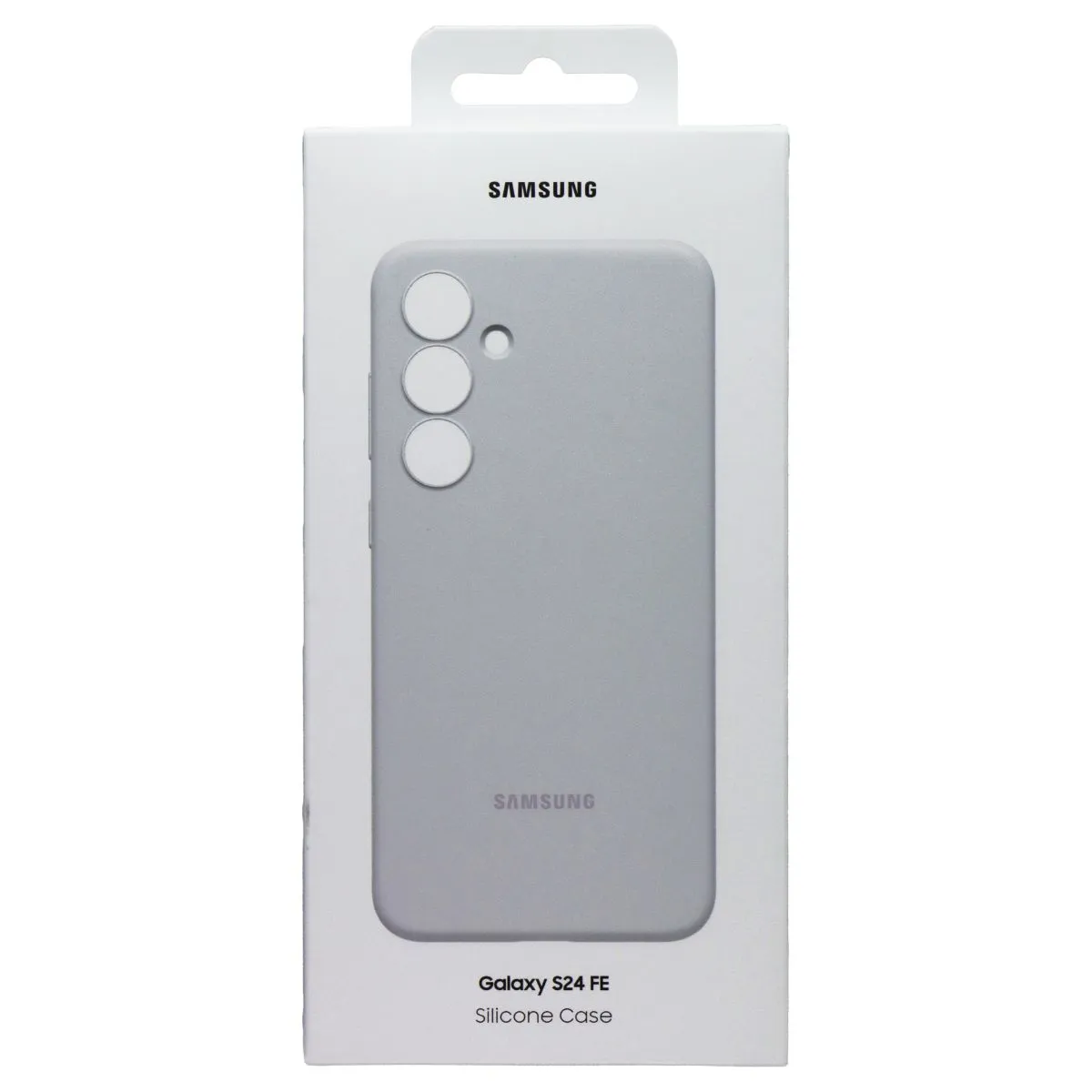 Samsung Official Silicone Case for Galaxy S24 FE - Gray Ergonomic Texture