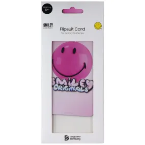 Soft Look Texture Samsung Smiley Originals Flipsuit Interactive Card for Galaxy S24  (Plus) - Pink