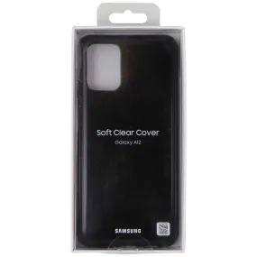 Samsung Soft Clear Cover for Galaxy A12 Smartphones - Black (EF-QA125TBEVZW) Comfort Feel