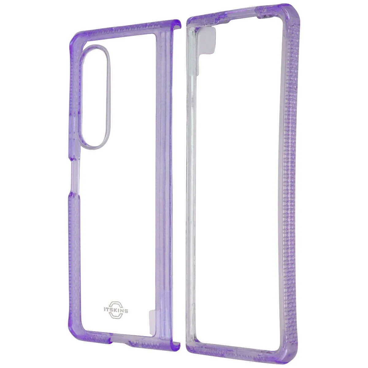 Light Design Rugged Feel ITSKINS Hybrid R // Clear Case for Samsung Galaxy Z Fold3 5G - Lavender/Clear