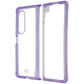 Light Design Rugged Feel ITSKINS Hybrid R // Clear Case for Samsung Galaxy Z Fold3 5G - Lavender/Clear