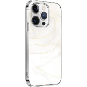 Inspire Series White Marble Case - iPhone 14 Pro - CP00351 Flexible Texture Smooth Grip Layer