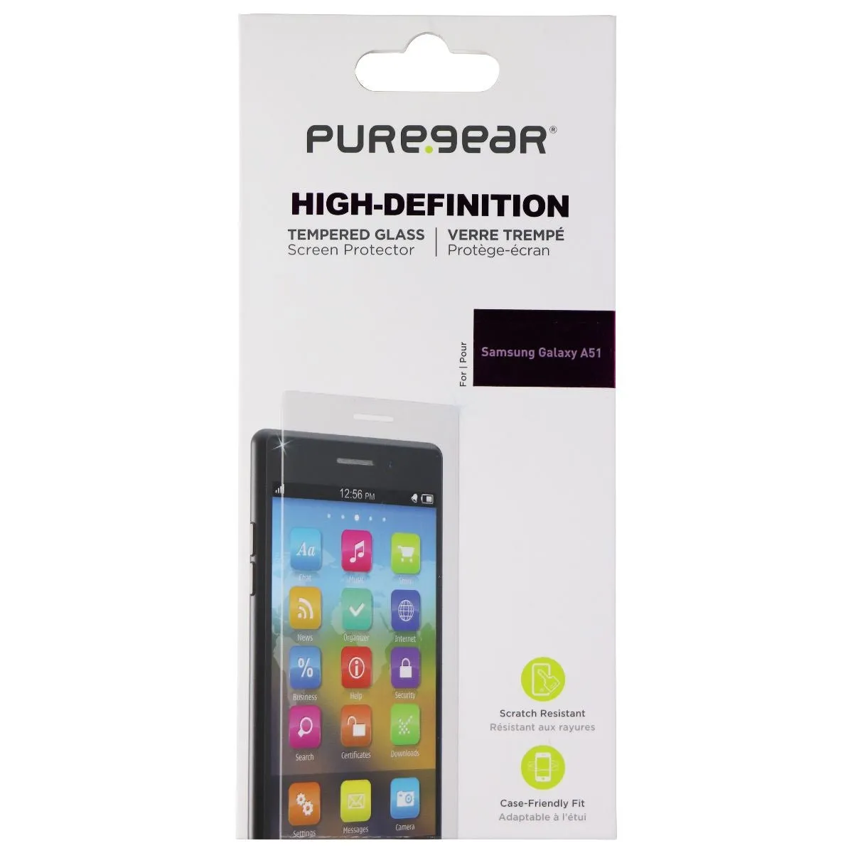 PureGear High-Definition Tempered Glass for Samsung Galaxy A51 - Clear Screen Clarity Shield