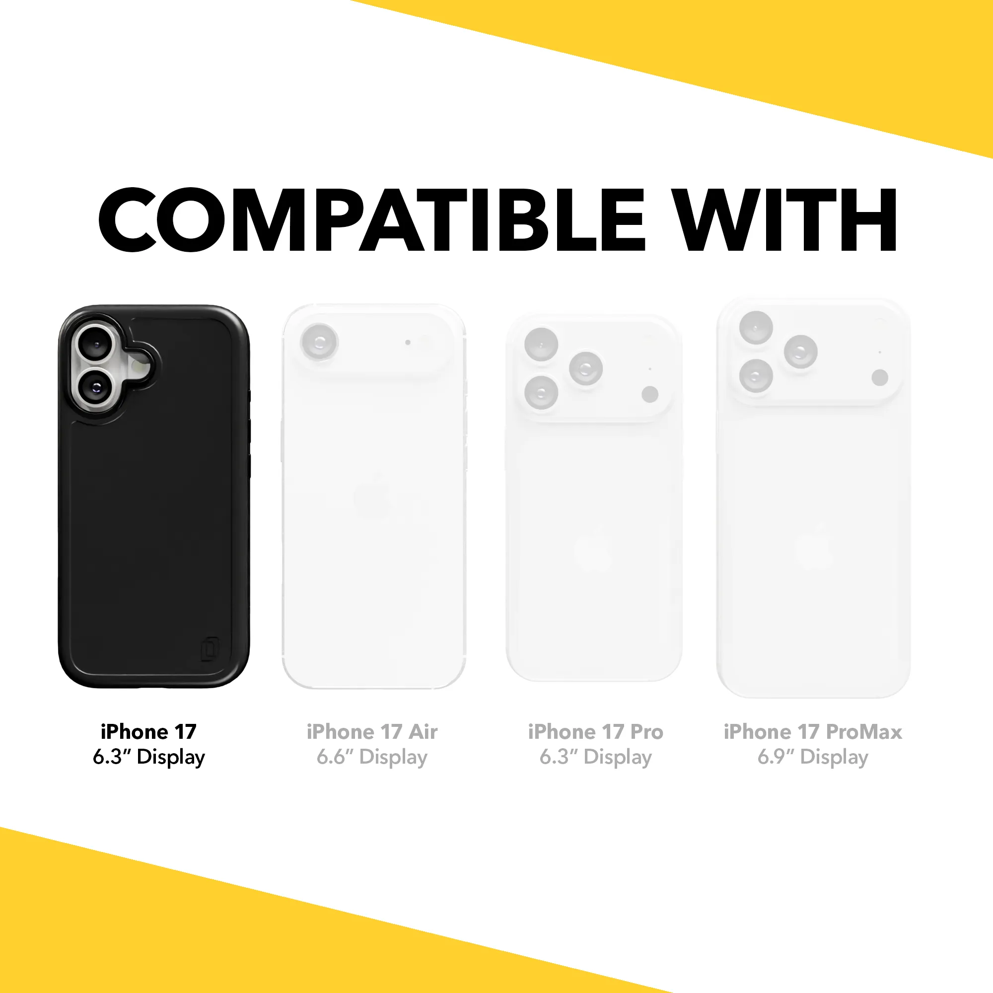 Shock-Absorbent MagSafe? Case for Apple iPhone 17 in Black | Fortitude Series Matte Edge