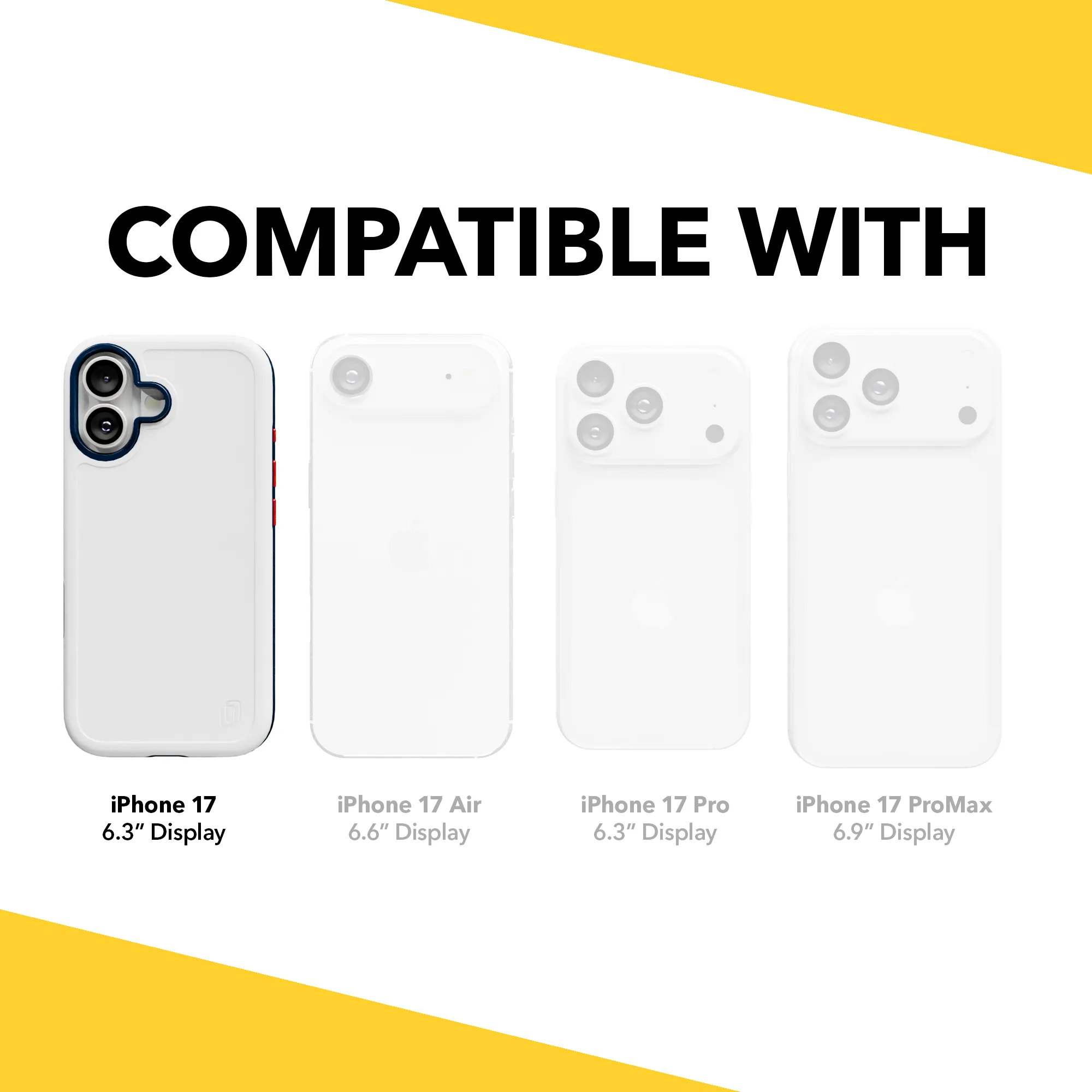 Shock-Absorbent MagSafe? Case for Apple iPhone 17 in Red, White & Blue | Fortitude Series Light Finish Modern Layer