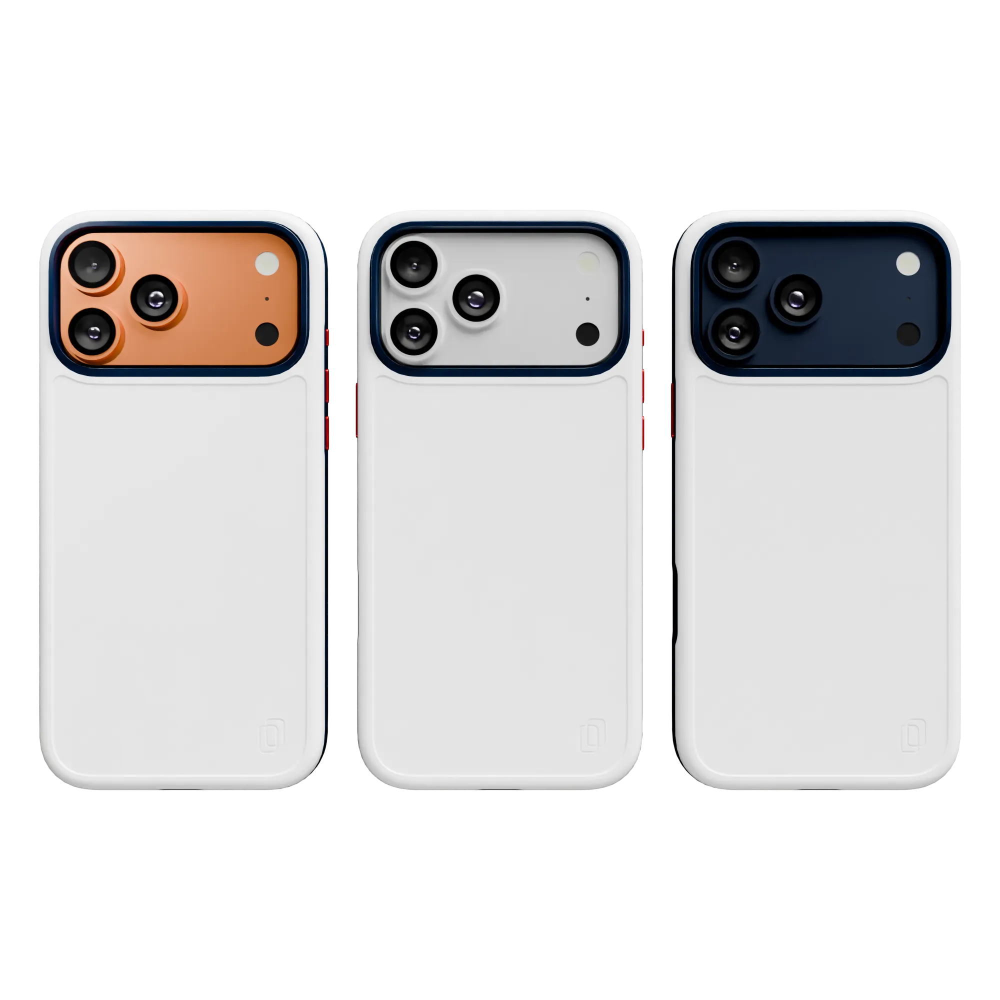 Stylish Detail Simple Finish Shock-Absorbent MagSafe? Case for Apple iPhone 17 Pro Max in Red, White & Blue | Fortitude Series